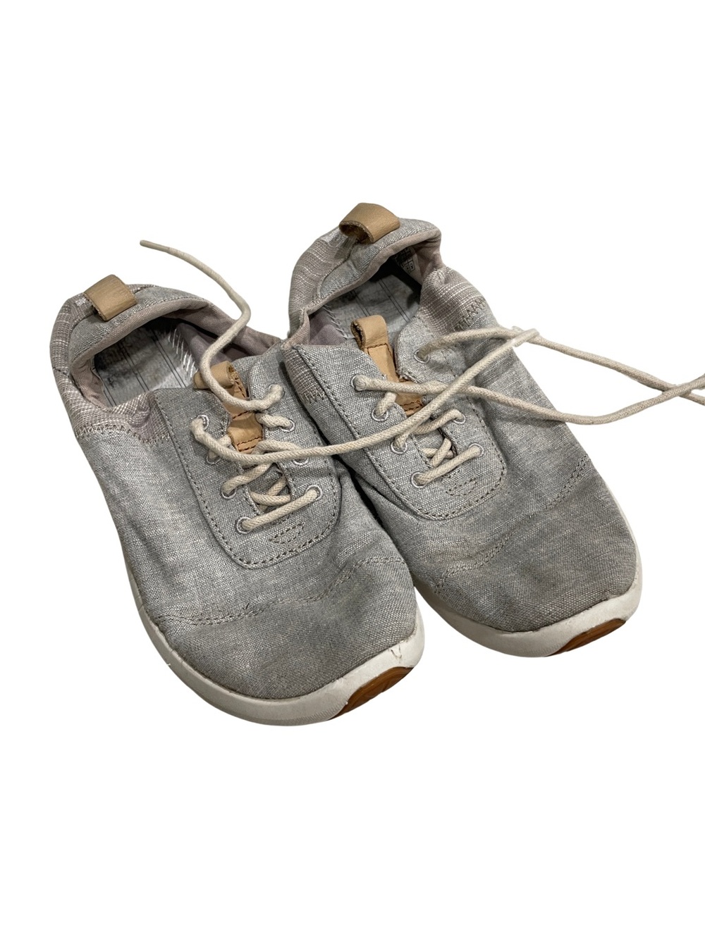 Casual Gray Canvas Lace-Up Shoes